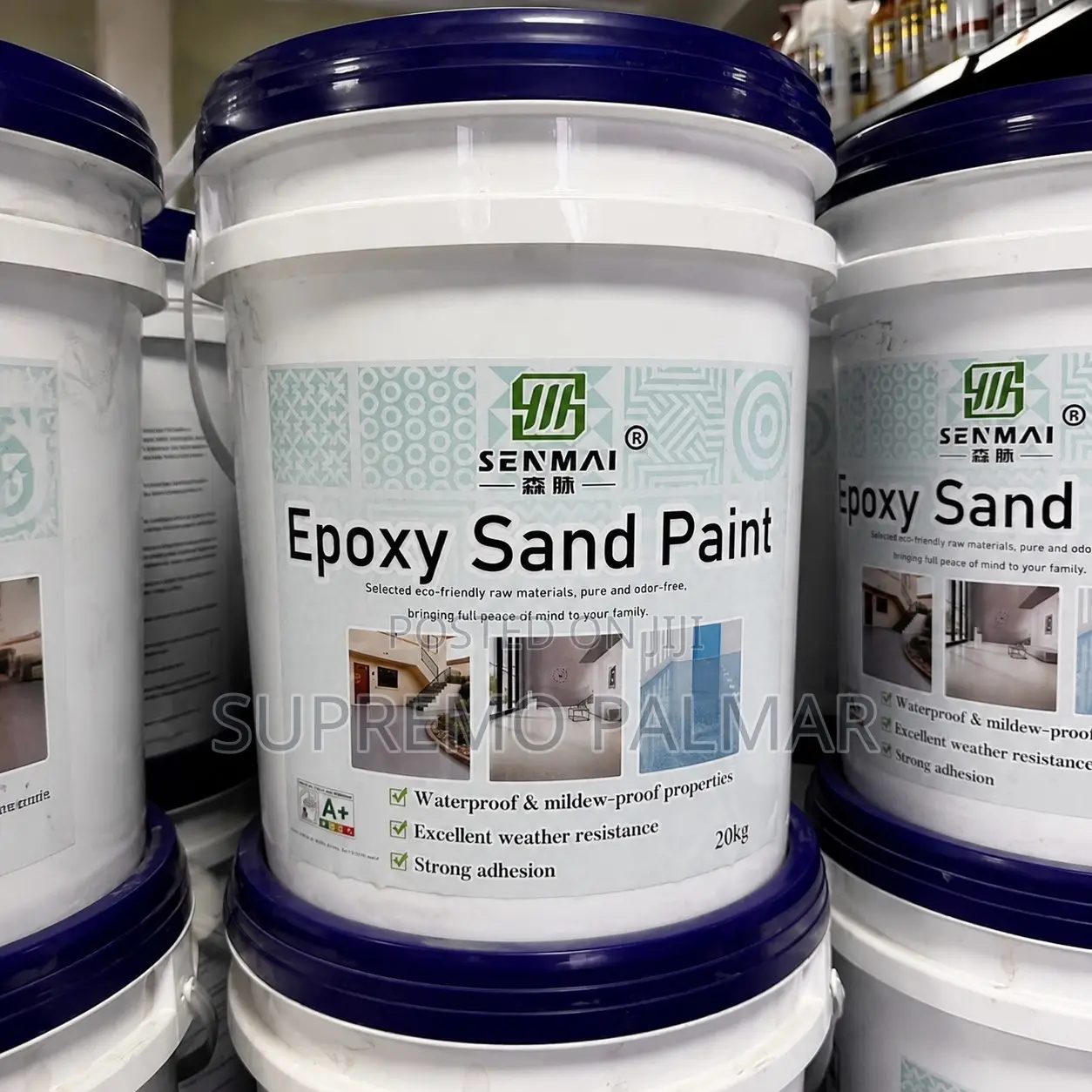 Senmai Epoxy Sand Paint 20kg – Stone Texture Waterproof Floor Coating