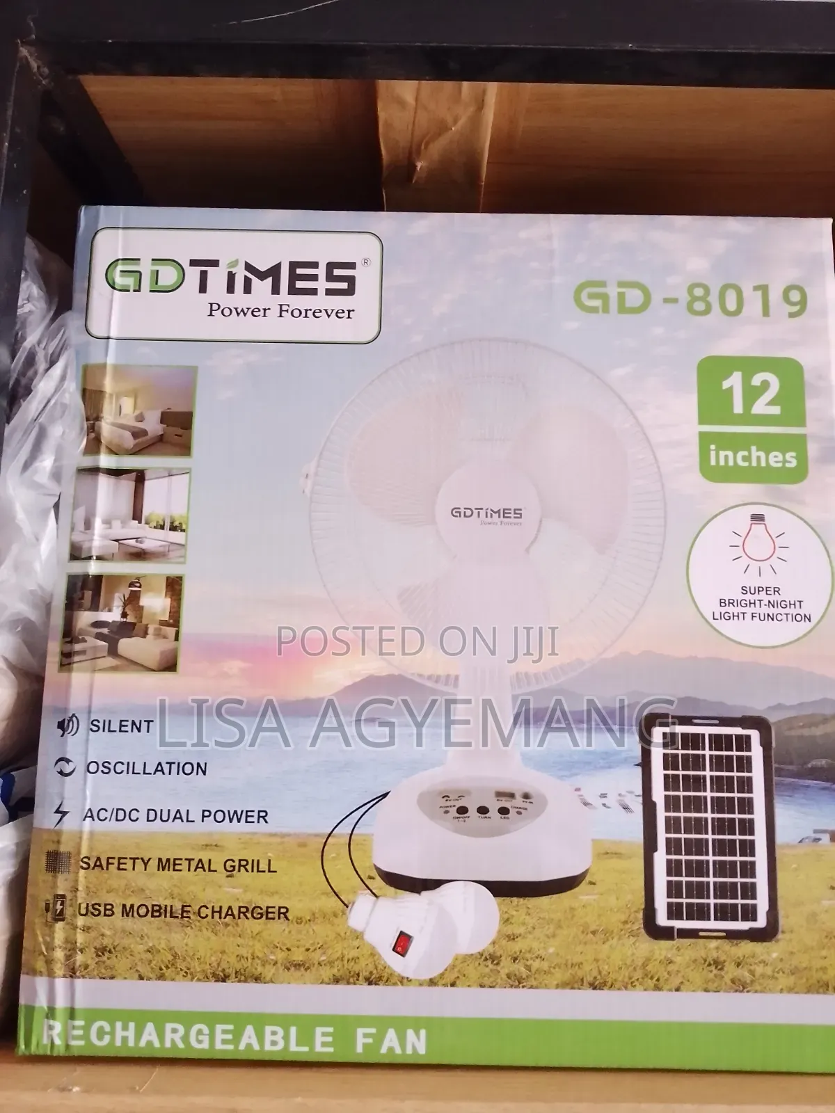 12" Rechargeable Fan