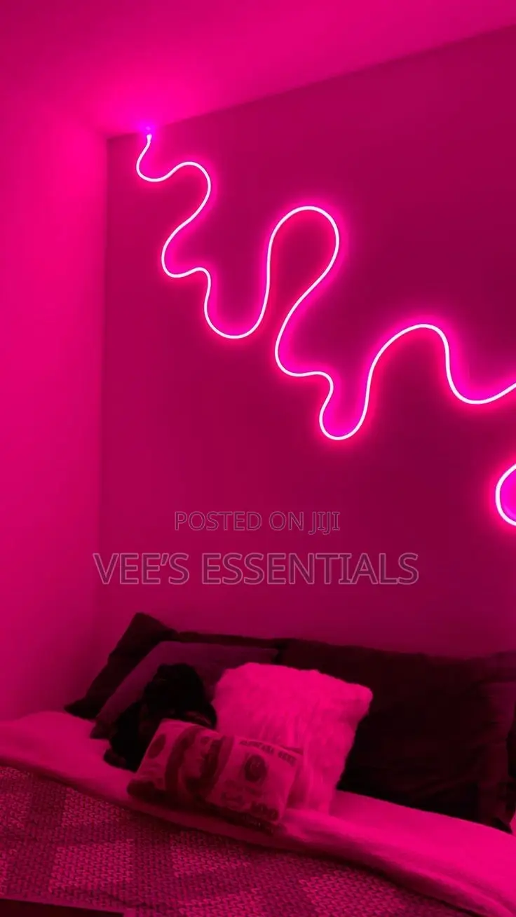 5M LED Neon Strip Lights – Pink, Blue White Decorative Lights
