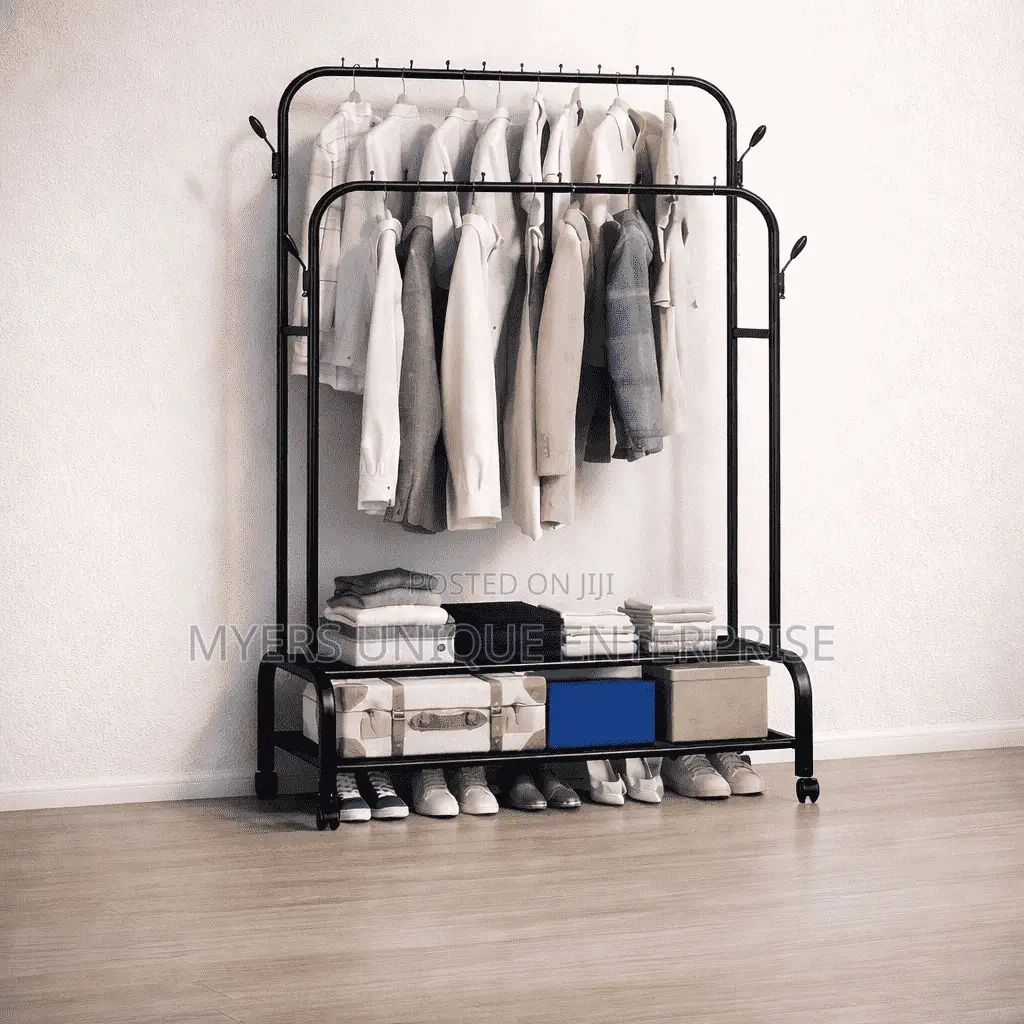 Portable Wardrobe Rack With Wheels