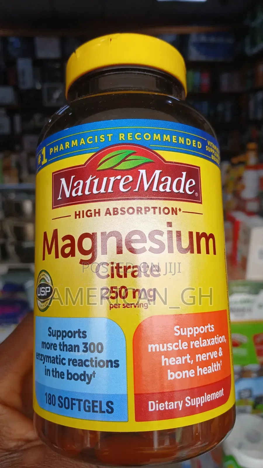 Nature Made Magnesium Citrate 250mg, 180 Softgels