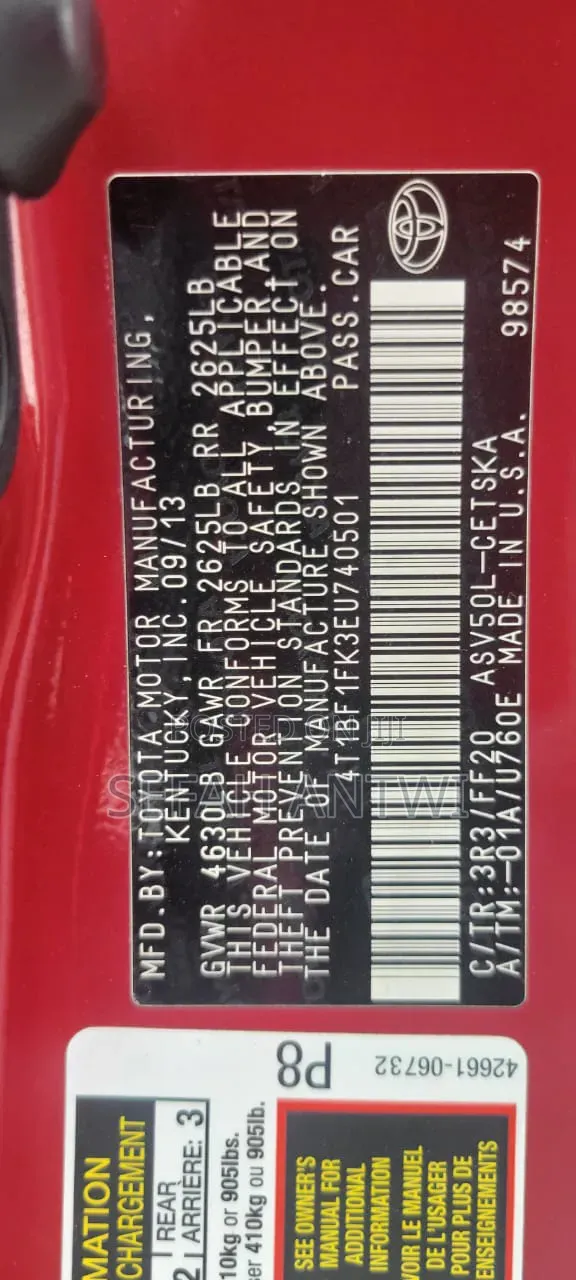 Toyota Camry 2014 Red