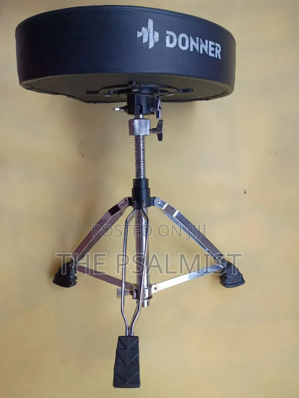 Donner Heavy Duty Motorcycle Style Adjustable Drum Stool