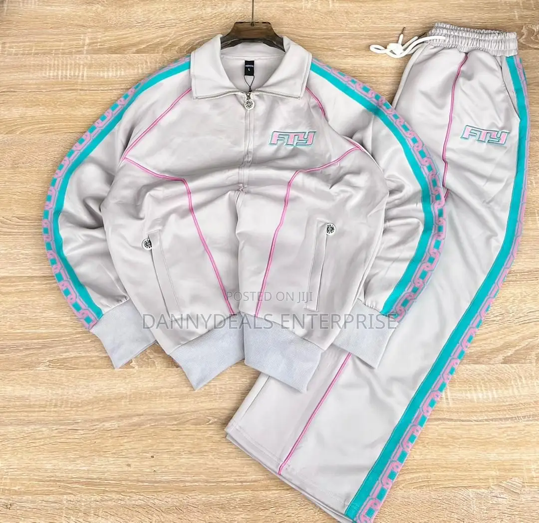 Premium FLY Men’s Tracksuit – White and Green