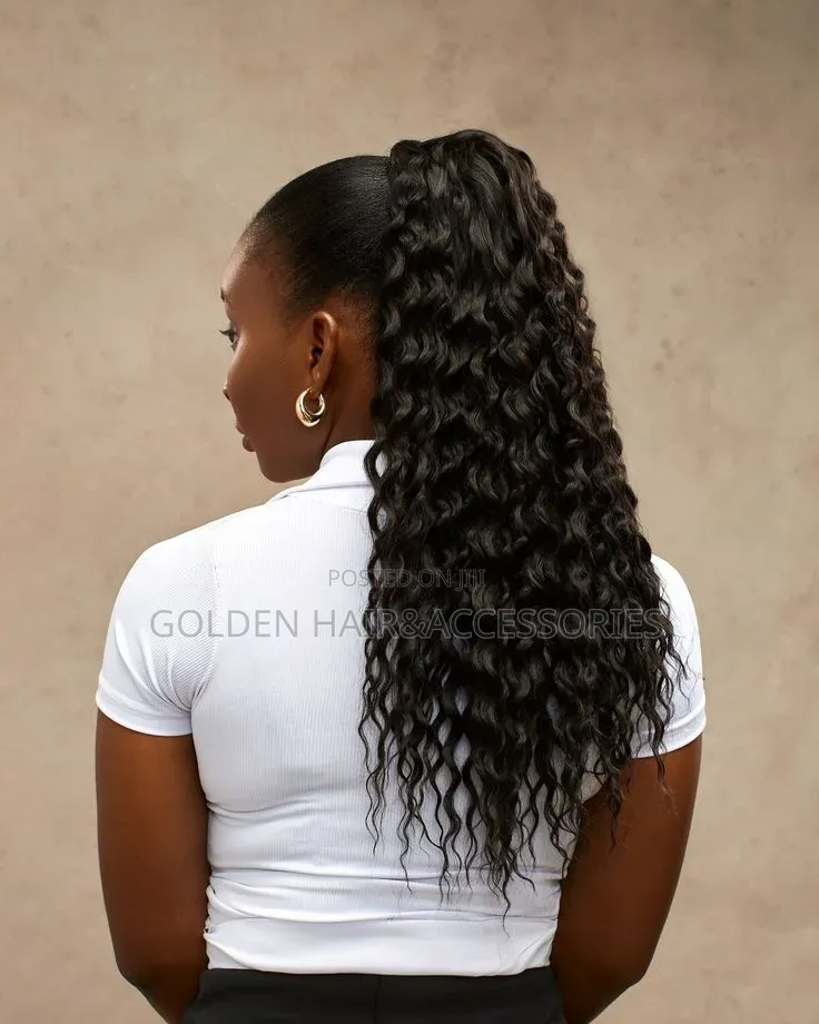24inchs High Quality Curly Drawstring Ponytail