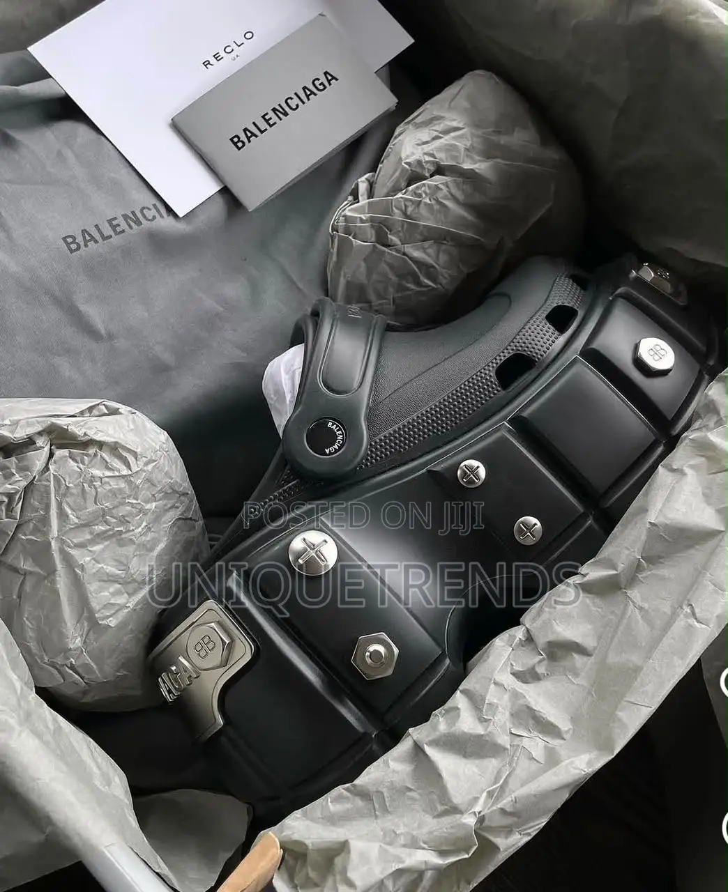 Original BALENCIAGA X CROCS Hardcore Slides (Black)