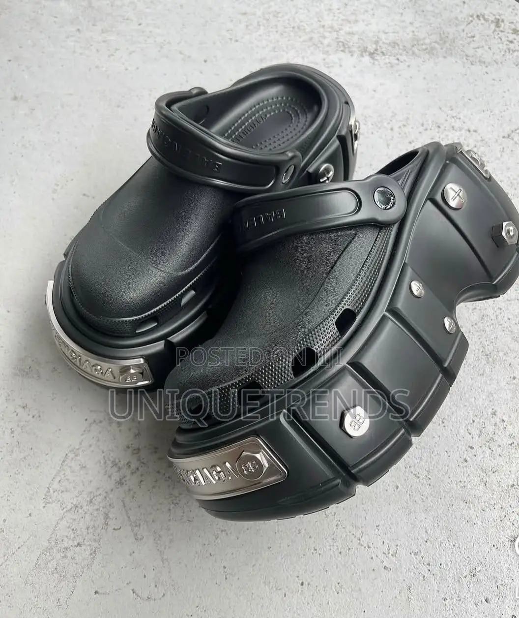 Original BALENCIAGA X CROCS Hardcore Slides (Black)