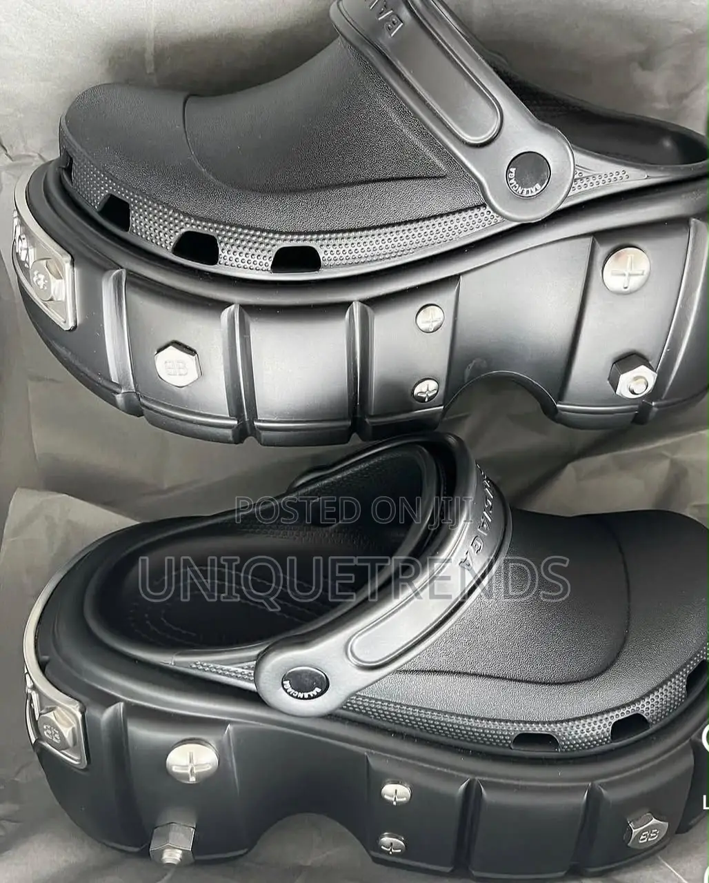 Original BALENCIAGA X CROCS Hardcore Slides (Black)