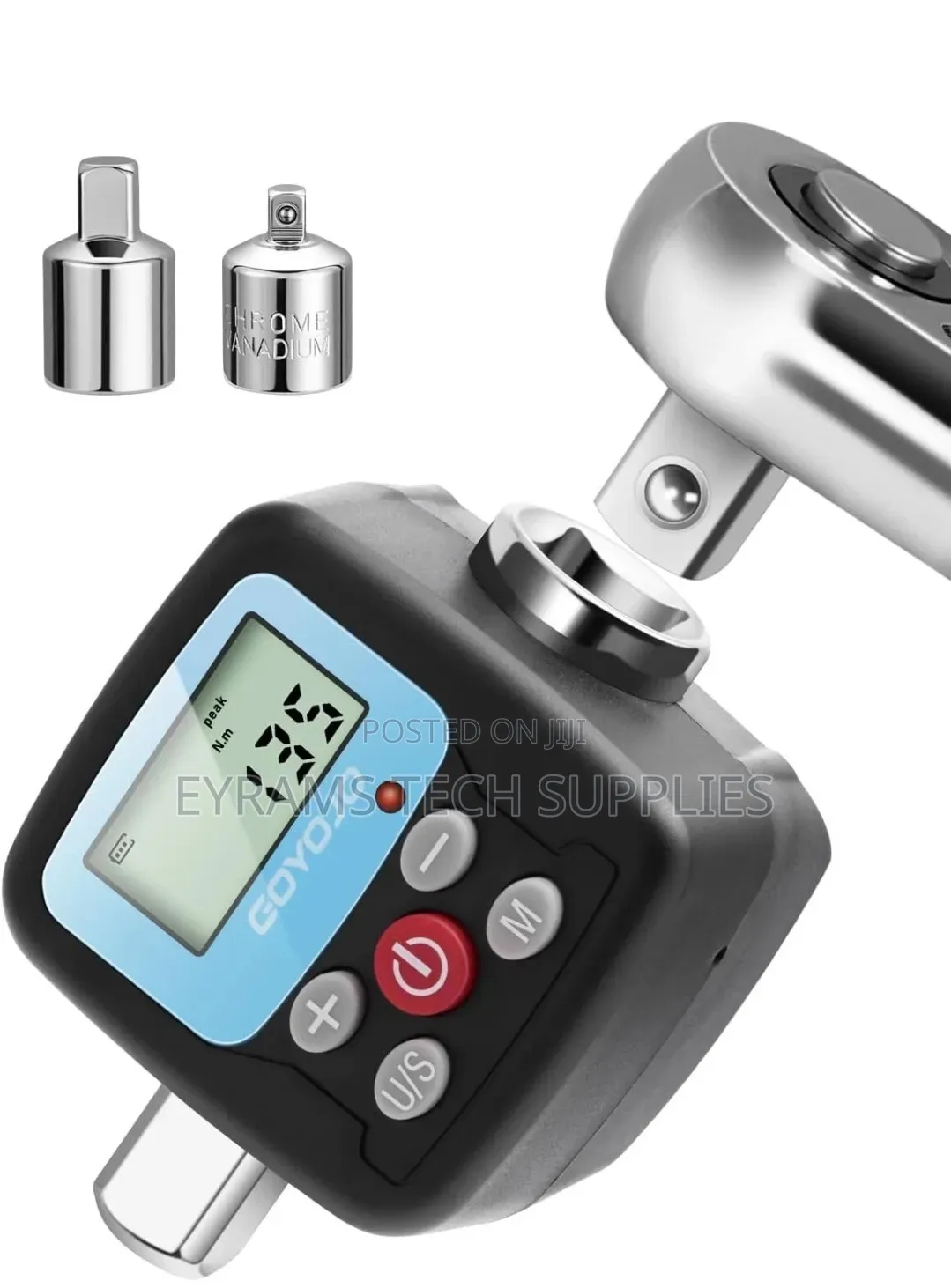 Digital Torque Adapter ±2% – 1/2" 1/4" 3/8" Drive LCD for Auto Repair