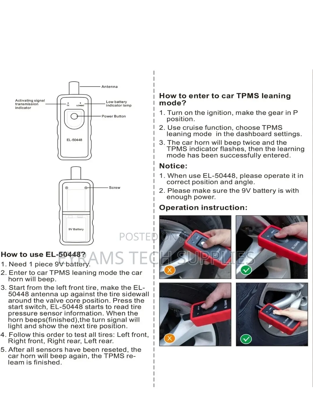 TPMS Relearn Tool