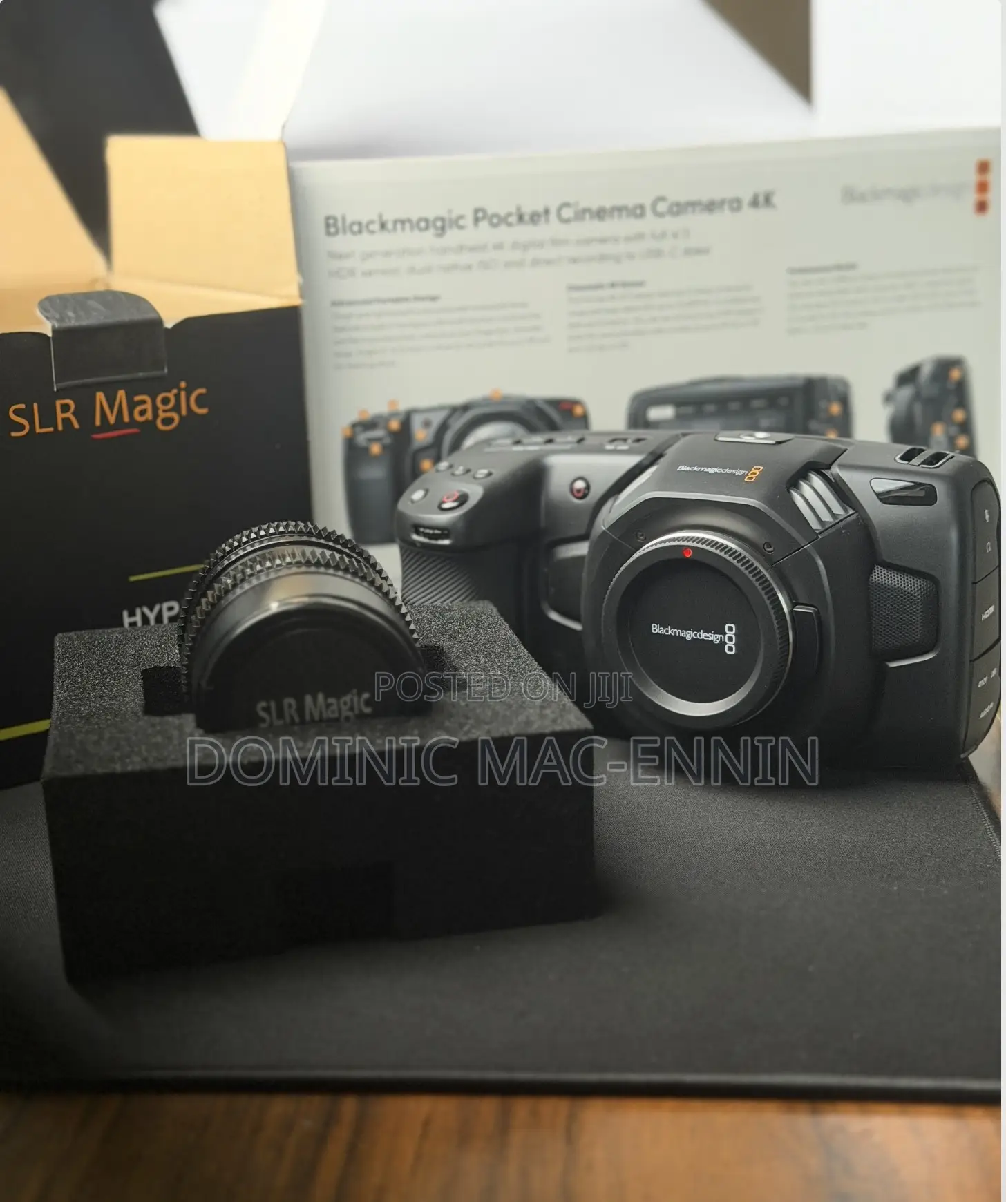 Black Magic Pocket Cinema 4K+25mm SLR Cinema Lens+ Pro Media Kit