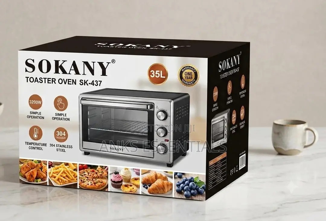 35L Sokany Countertop Oven With Twin Hot Plates Timer