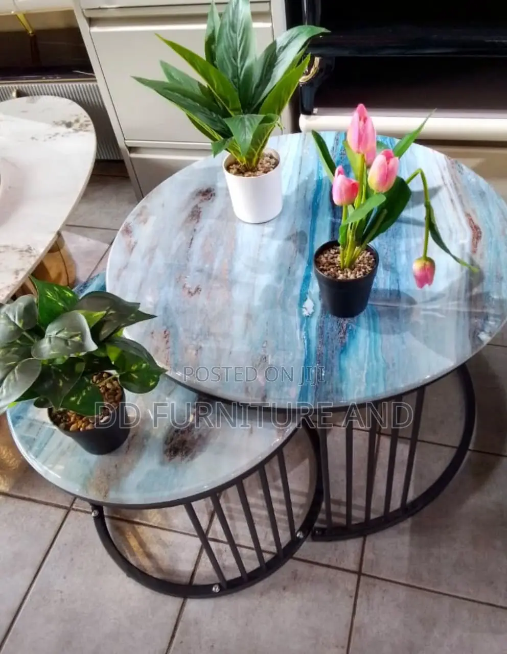 2 in 1 Marble Center Table