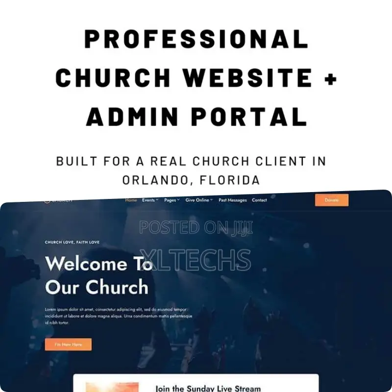 Church Website Design Development Services in Ghana