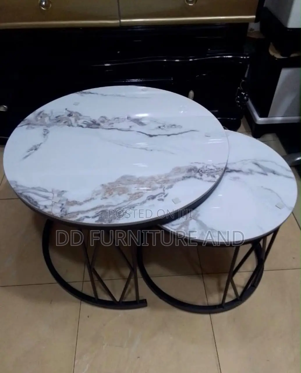 2 in 1 Mable Center Table White