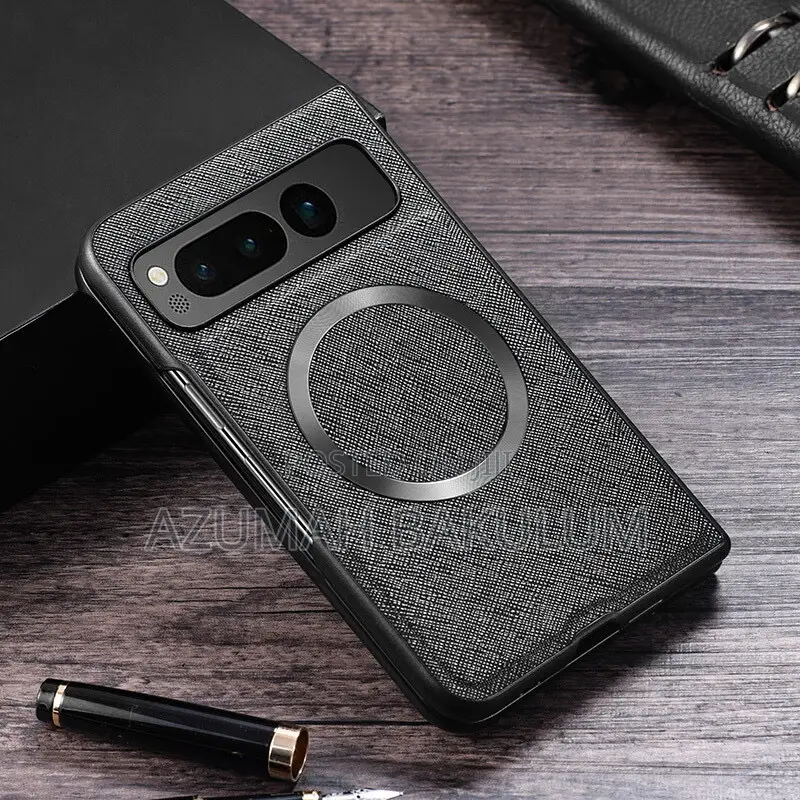 Google Pixel Fold One Hybrid Magnetic Leather Magsafe Case