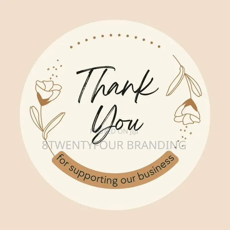 Thank You Package Labels and Stickers (MOQ: 150pcs)