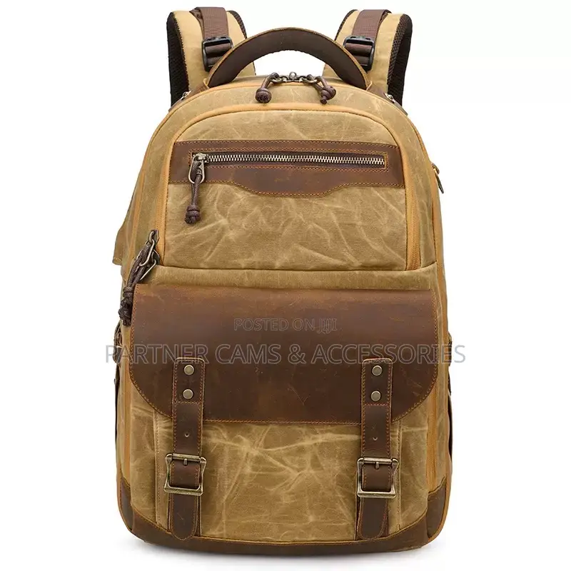 Canvas+ Leather Camera Bag