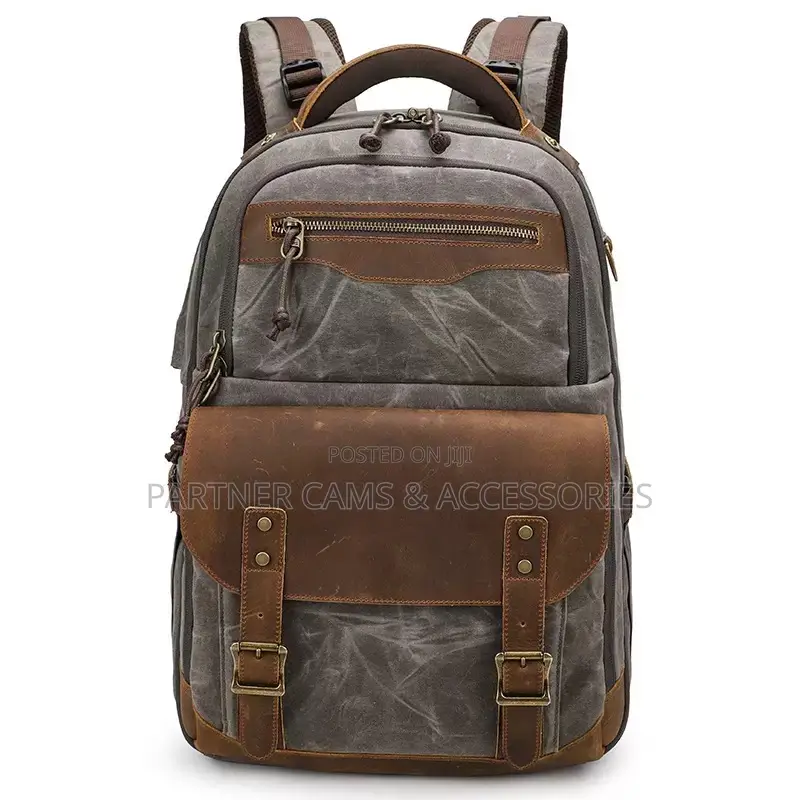 Canvas+ Leather Camera Bag