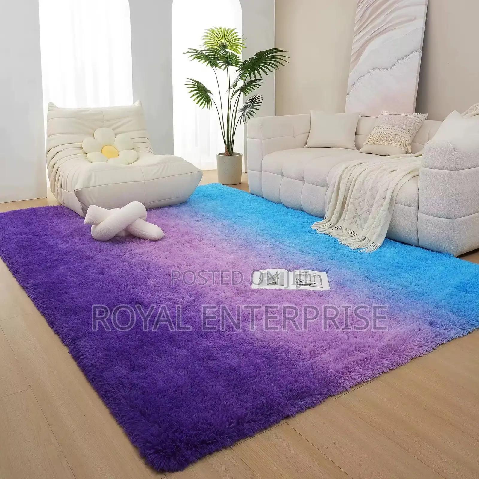 Velvet Pile Heavy Fluffy Rug ( 200/300cm )