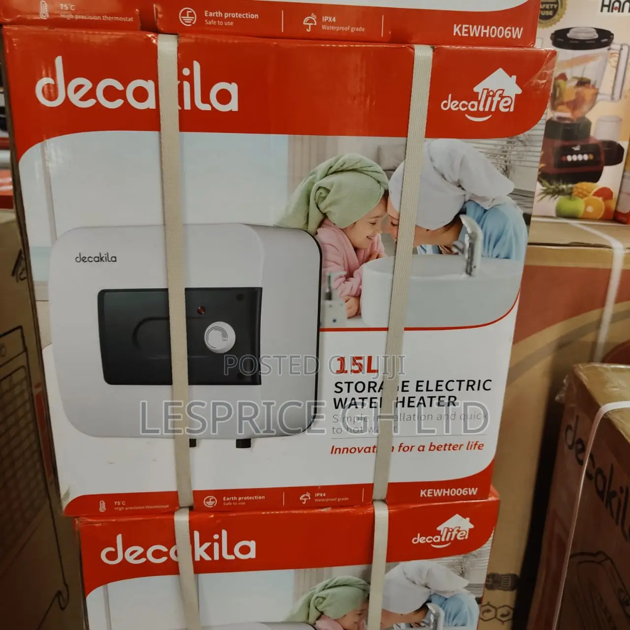 Stylishly Designed 15L Storage 1500W Water Heater From Decakila