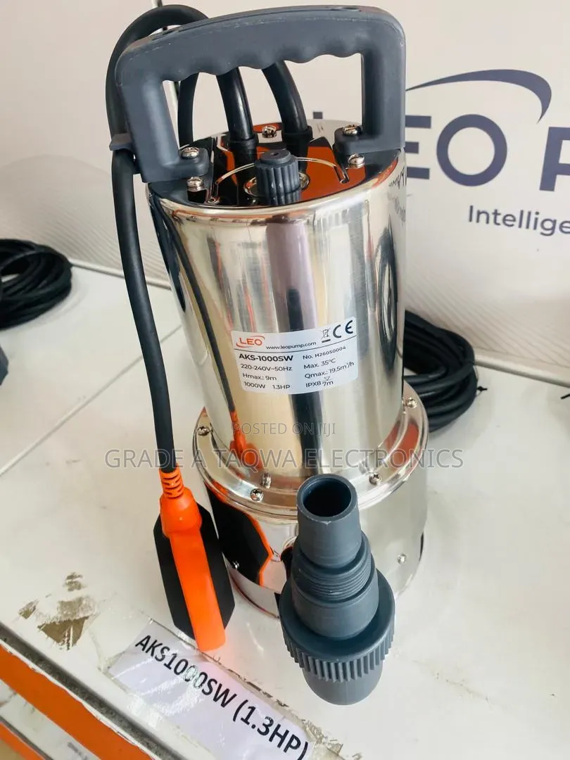 High Flow Leo 1.3hp Stainless Submersible Pump