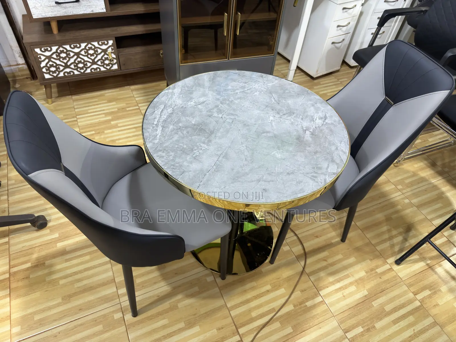 Modern 2-Seater Dining Set – Elegant Marble Finish