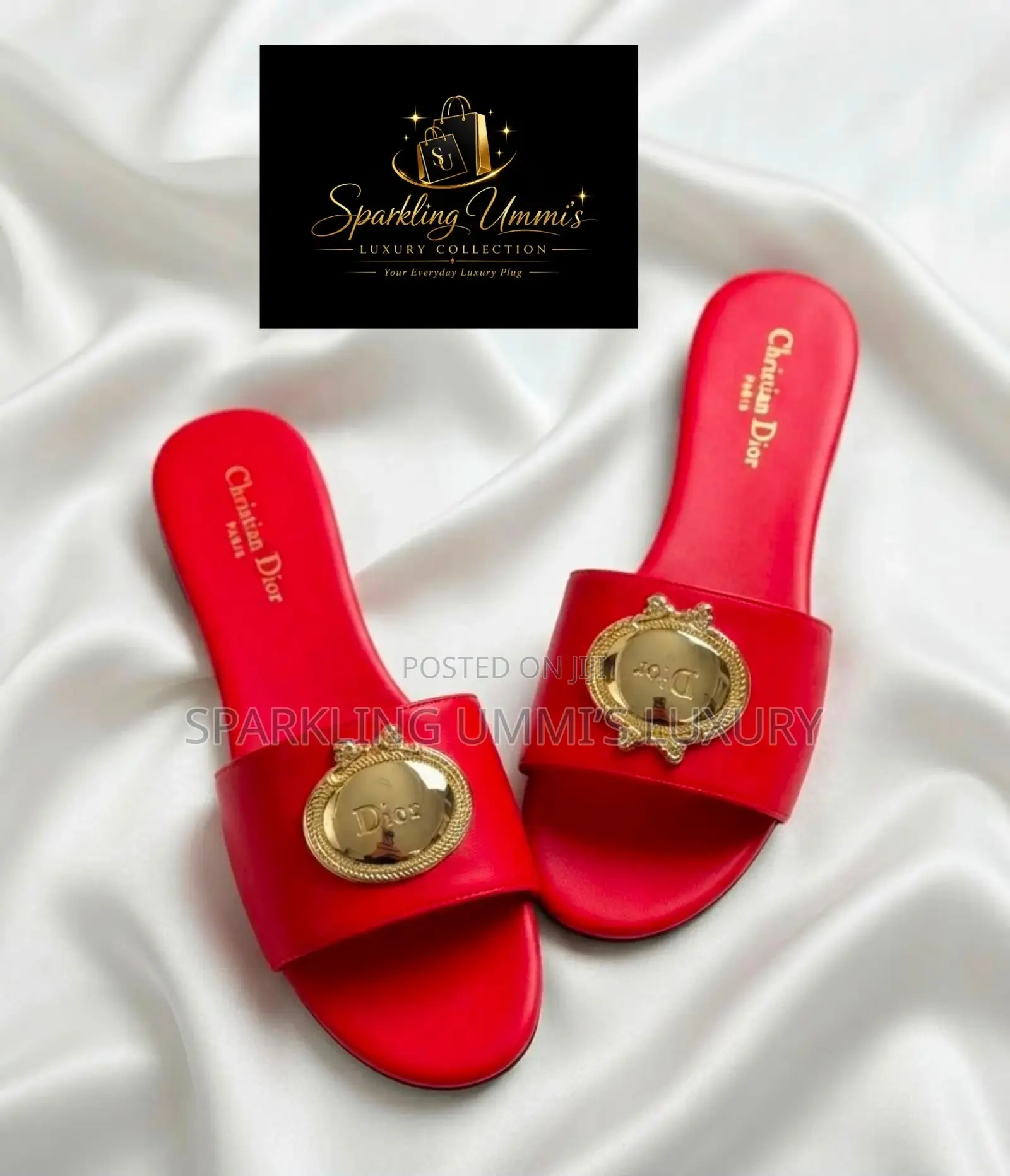 Premium High-Grade Christian Dior Médaillon Buckle Slides