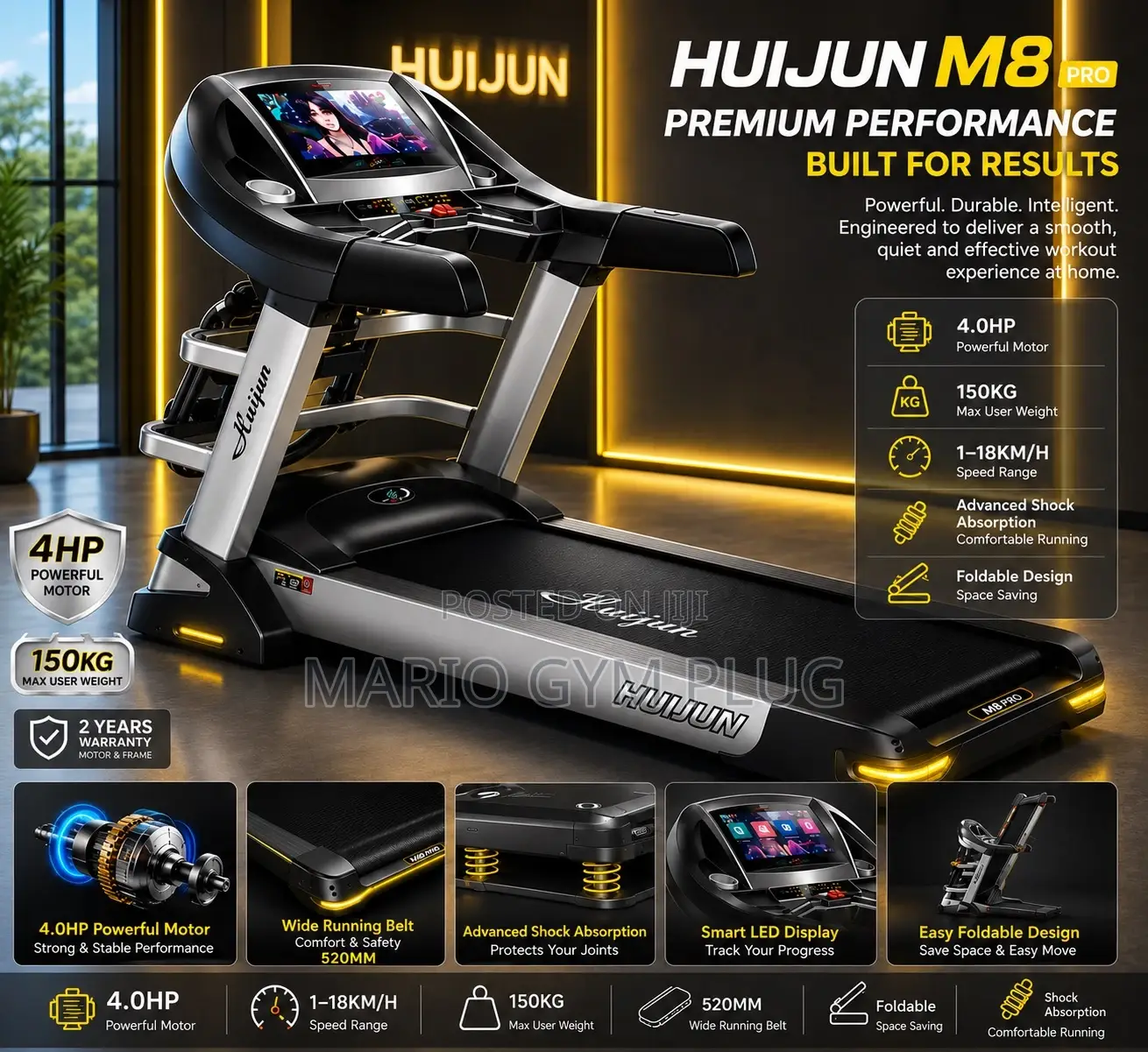 Treadmill With Massage and Touch Screen