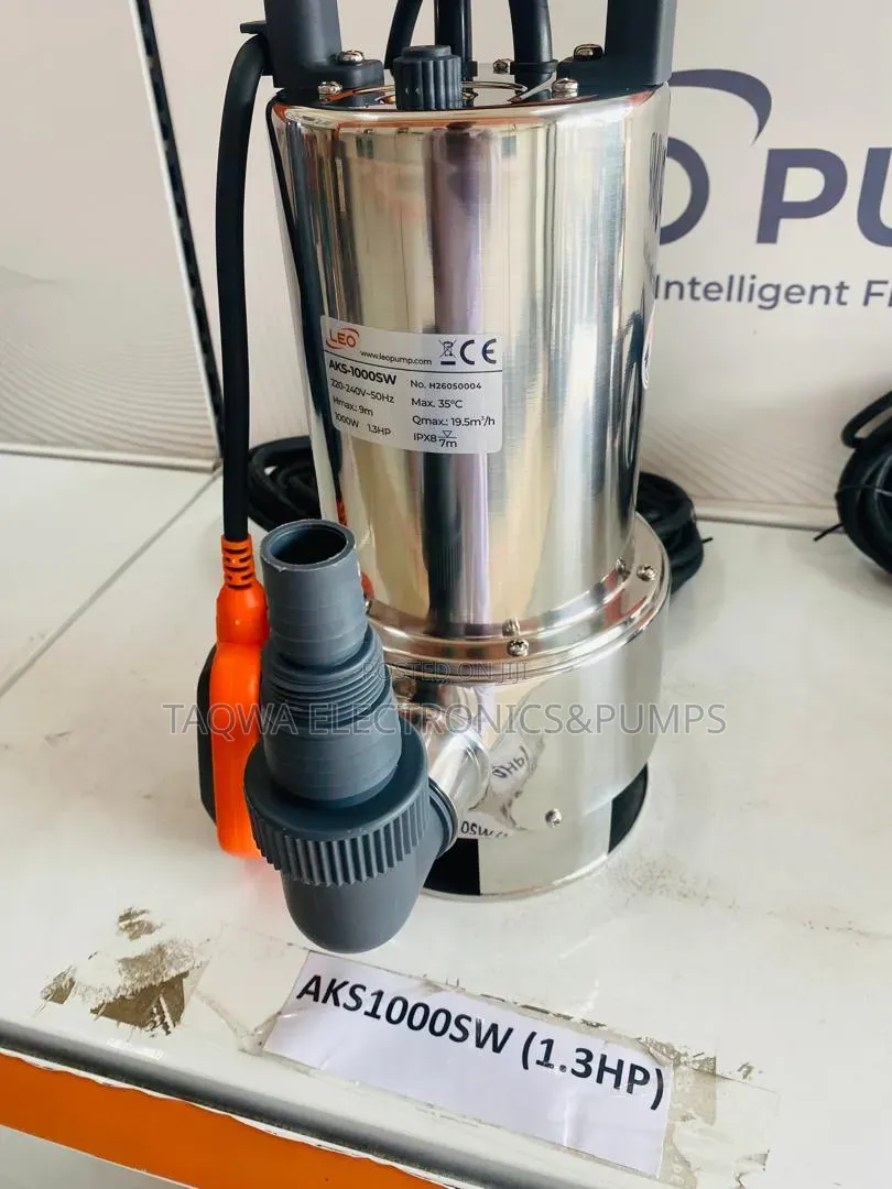 AKS-1000SW Leo 1.3hp Submersible Water Pump