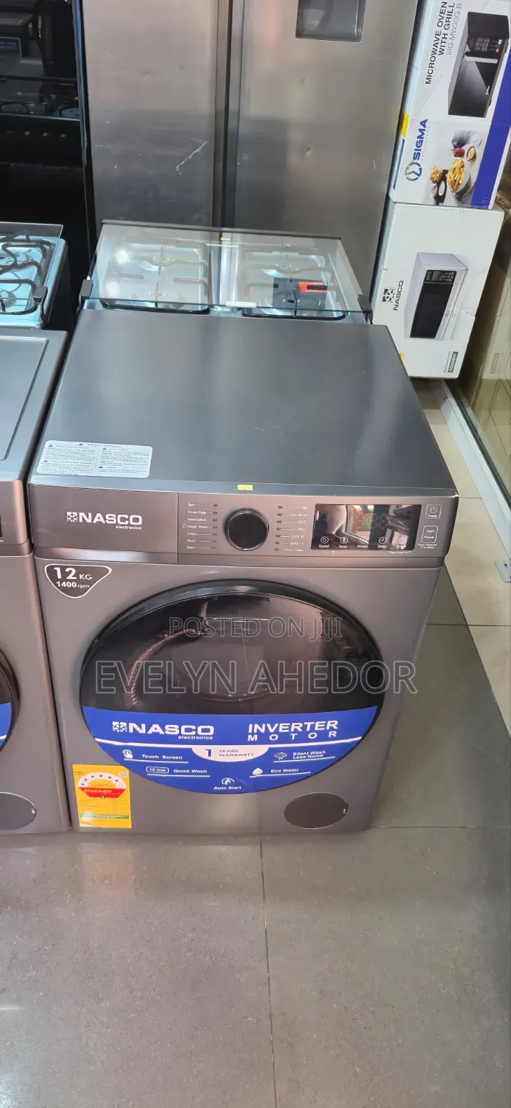 Nasco Inverter Washing Machine Front Load 12kg Full Automatic for Sale
