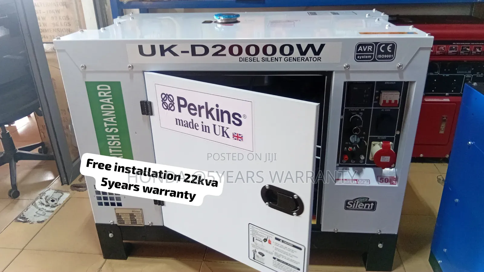 Perkins 22kVA 1-Phase Diesel Generator–Powerful Fuel Efficient 22kva