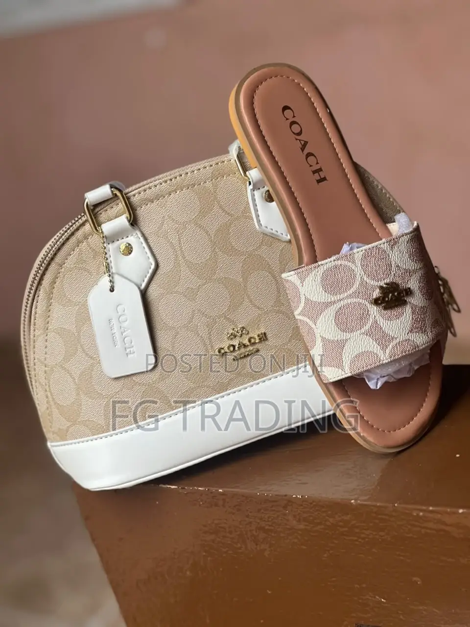 Coach Bag + Slippers _ Ladies Bag + Slippers