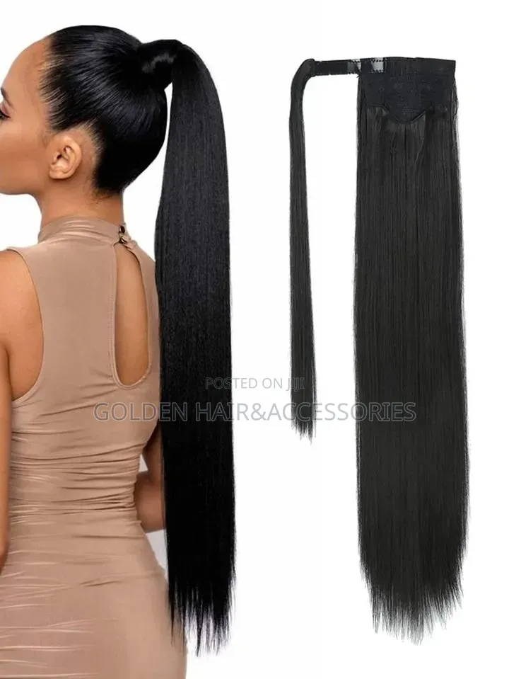 32inchs Clip in Straight Drawstring Ponytail
