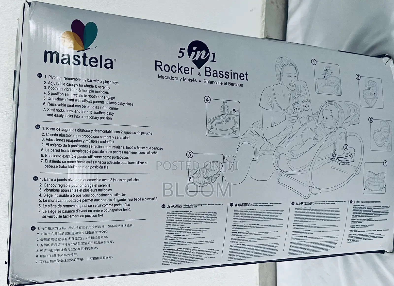 Brand New Mastela 5-in-1 Rocker Bassinet