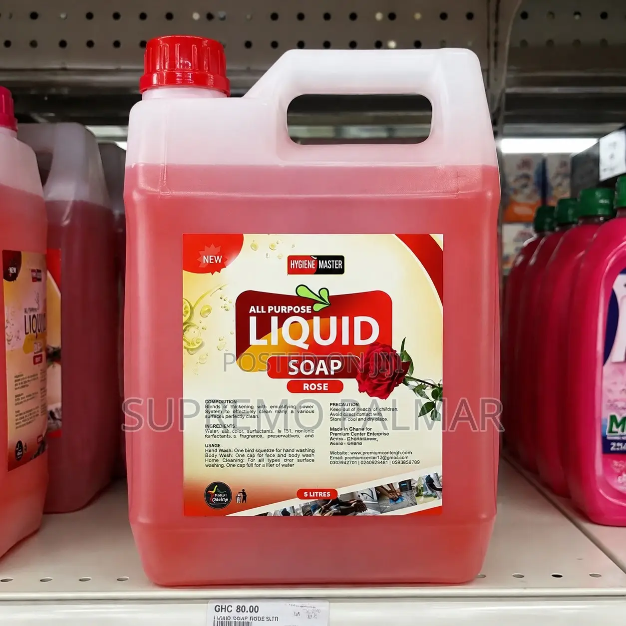 Rose All Purpose Liquid Soap 5l- Hygiene Master Antibacterial