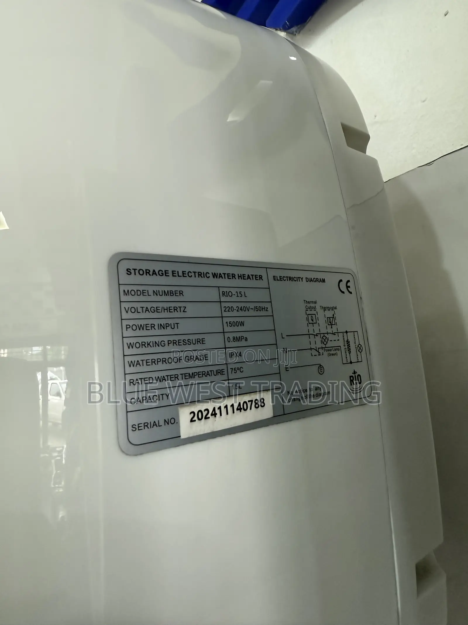 Rio Water Heater 15 Liters _ 15 Liters Water Heater Rio