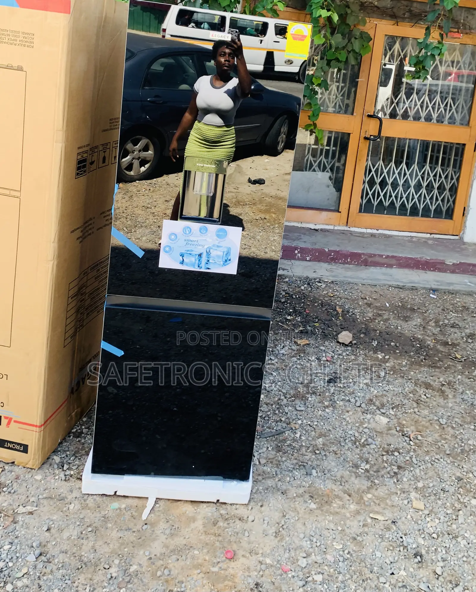Original Legacy 311L Black Mirror Glass Refrigerator
