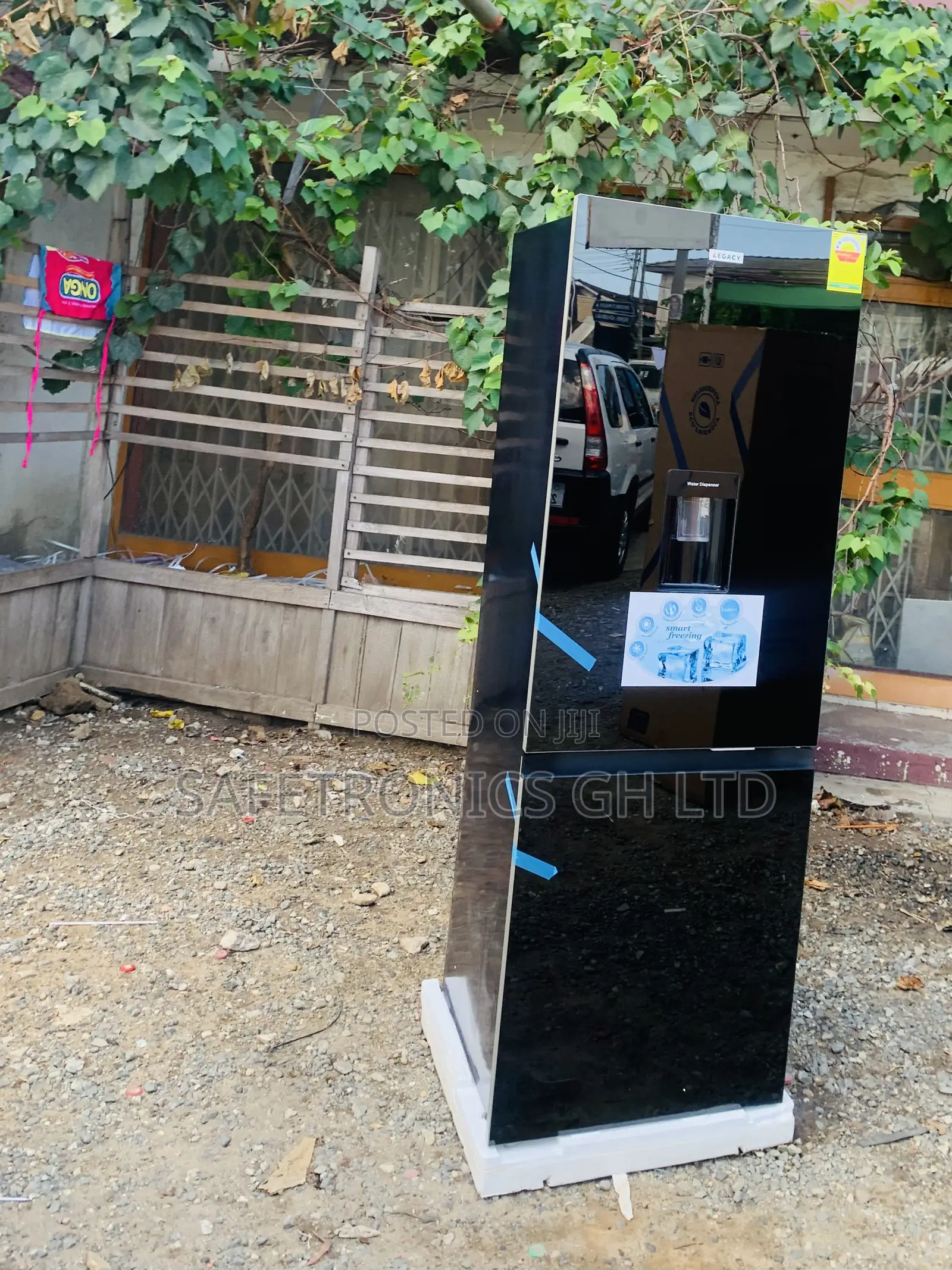 Just Shop Legacy 311L Black Mirror Glass Refrigerator