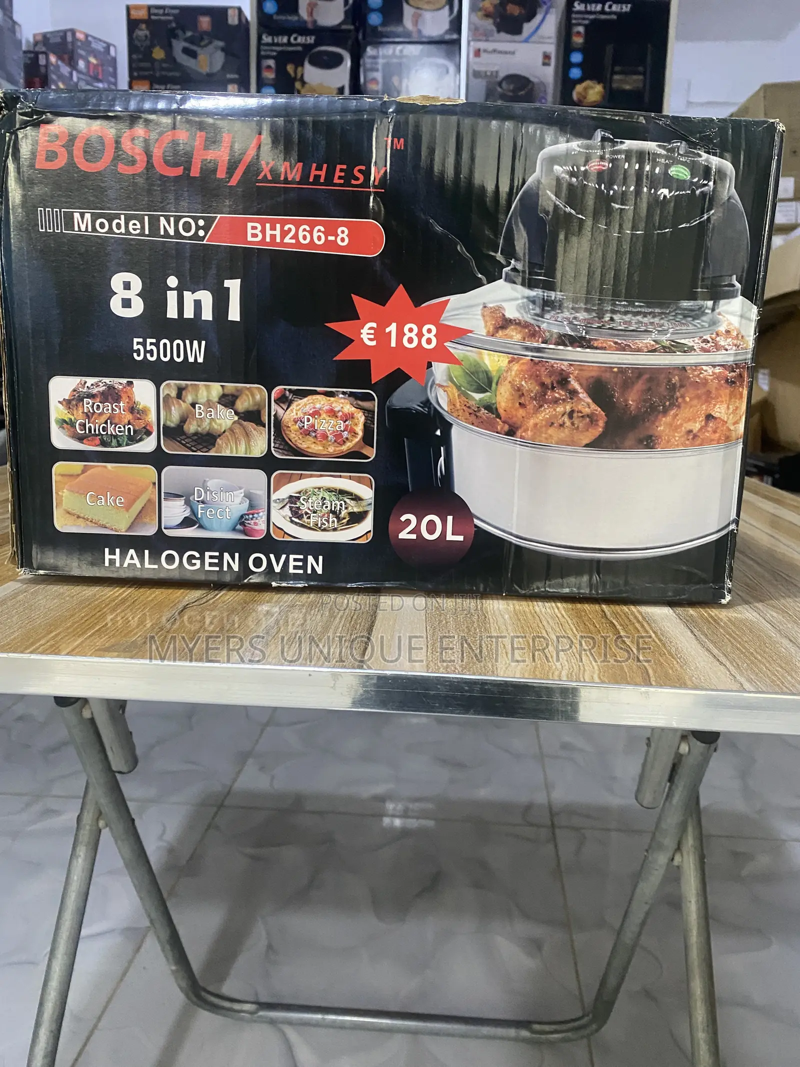 Bosch 20L 8-in-1 Halogen Oven for Roast, Bake, Steam