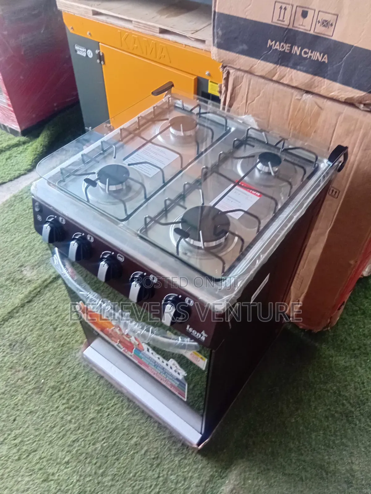 Icona 50×50 Gas Stove – 4 Burners, Oven Grill Included