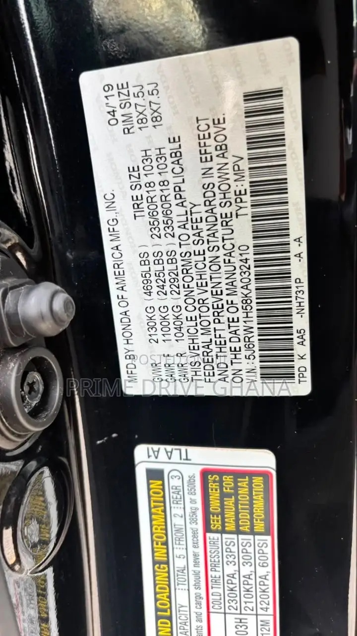 Honda CR-V EX AWD 2019 Black