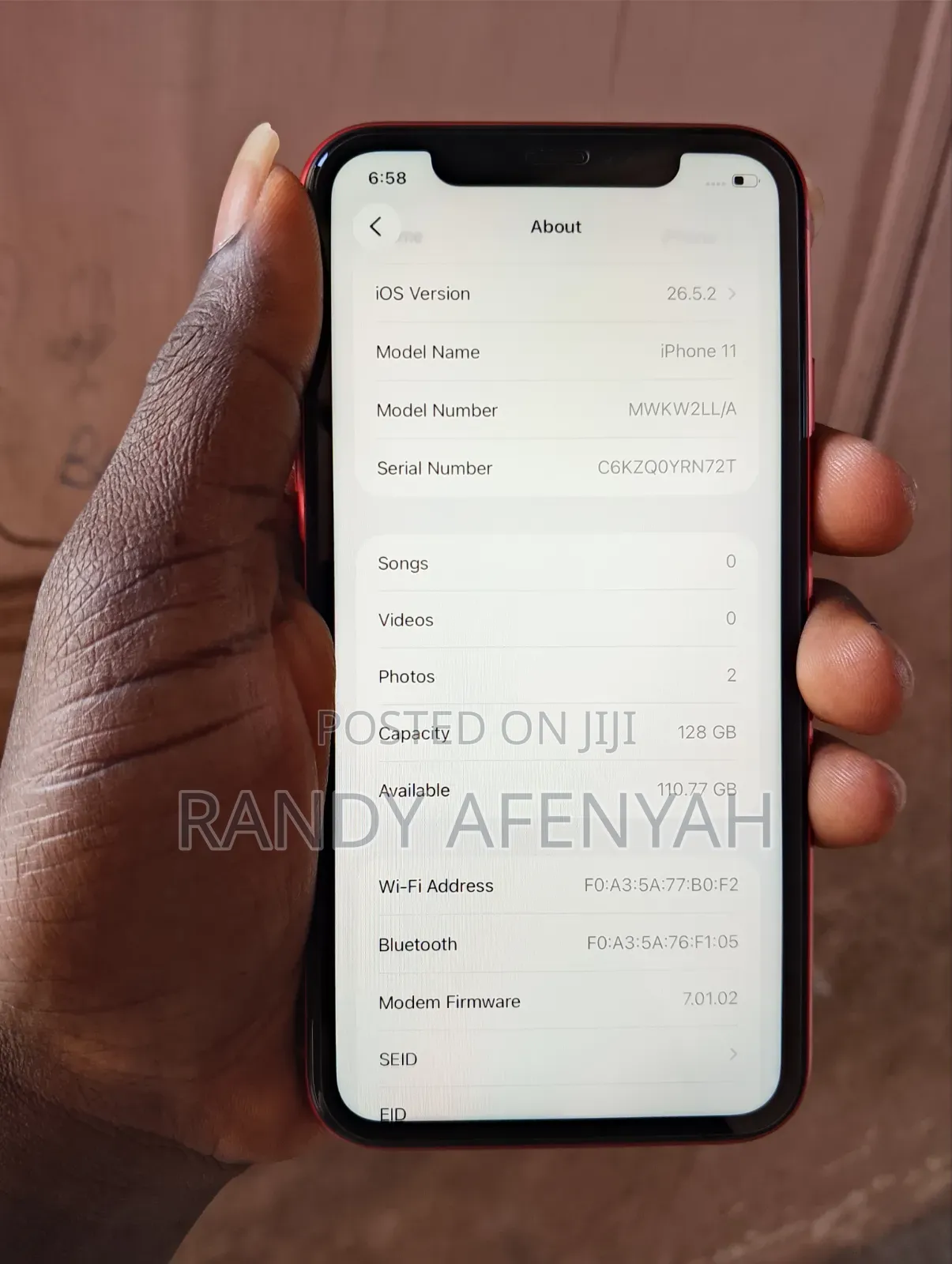New Apple iPhone 11 128 GB Red