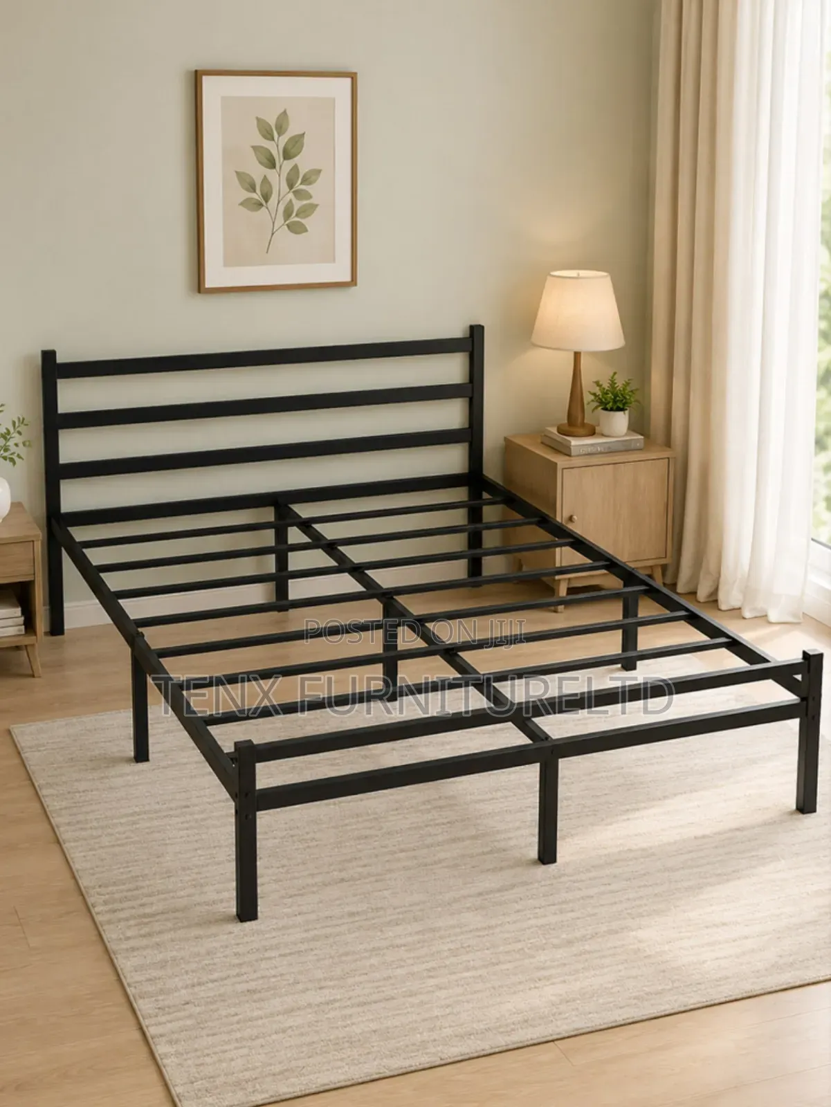 Metal Bed (Double) Black