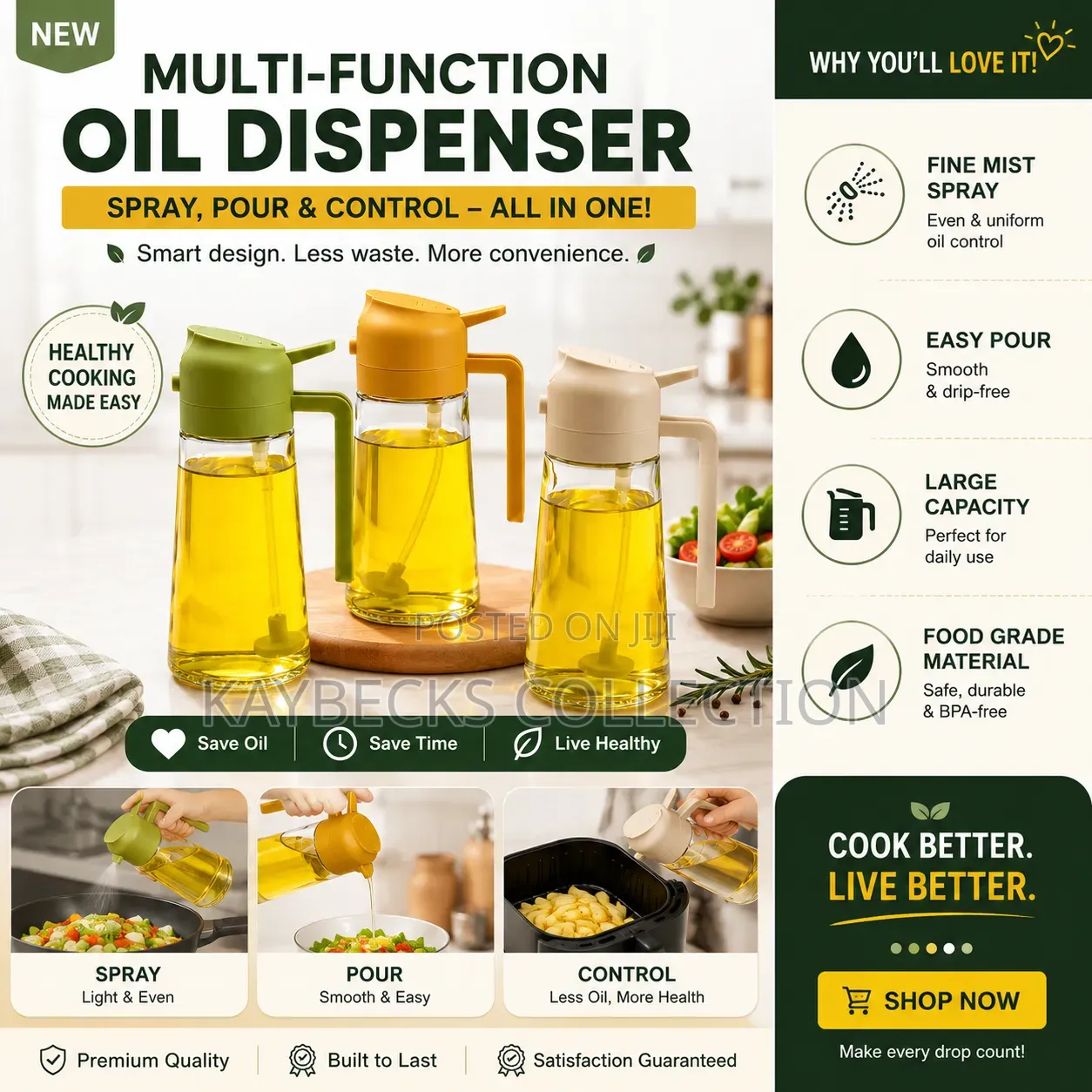 Glass Oil Jar