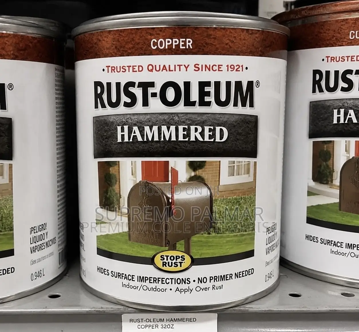 Rust-Oleum Protective Hammered Finish Paint - Copper Metal Paint