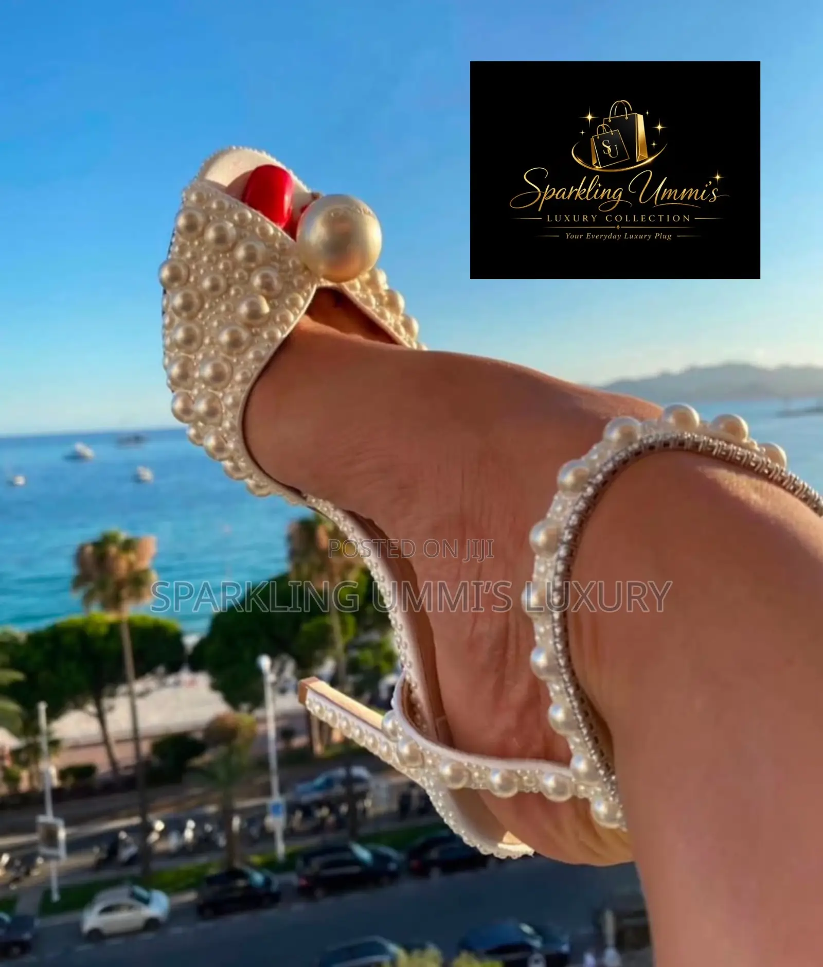 White Pearl Premium High Grade Jimmy Choo Bridal Heels