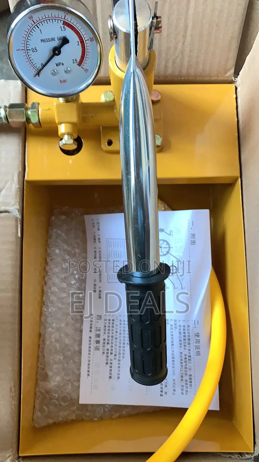 Manual Pressure Pump for Water Pipes,pipe Leaks, Boiler Filling