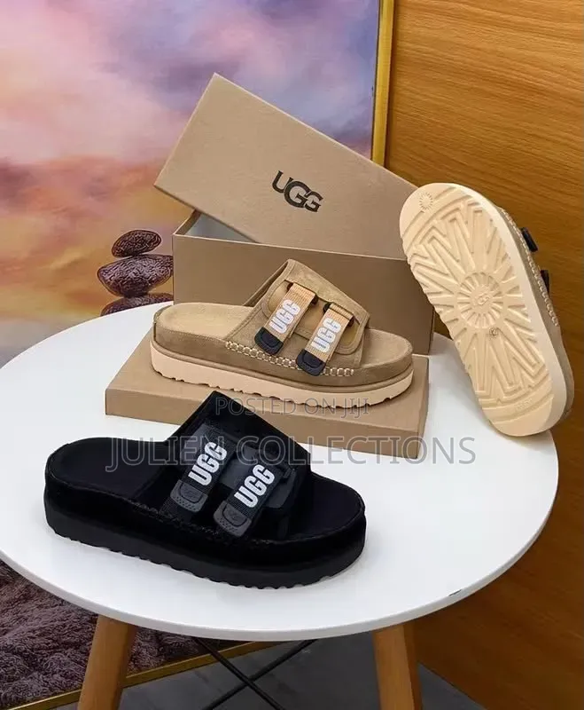 Zara Slide Big Sole Black Grey and Cream
