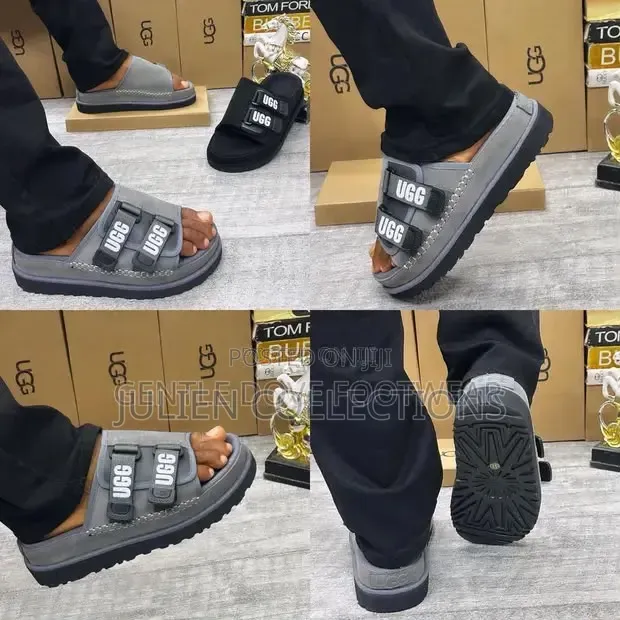 Zara Slide Big Sole Black Grey and Cream